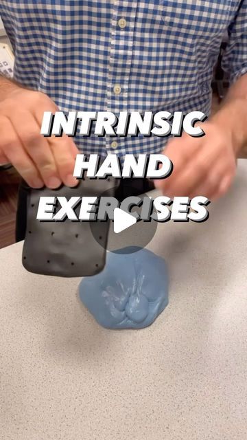 130K views · 5.8K likes | Eli Yovits OTR/L, CHT on Instagram: "💥Intrinsic hand exercises💥  A quick roundup of some of my favorite exercises to strengthen the intrinsic muscles of the hand:  1️⃣ Using this “intrinsic plus” tool to push into therapy putty and pull against resistance. The tool promotes intrinsic plus position and contraction of the intrinsic muscles with MP flexion and IP extension.   2️⃣ Using the same tool, reduce the resistance by using rice instead of putty.   ⭕️ The tool is made from scrap thermoplastic.   ▪️The exercises with the tool combine intrinsic strengthening and wrist mobility/stability together   3️⃣ Makeup sponges in between the fingers and rubber band around the fingers: spread open against the rubber band and then close the fingers against the sponges whil Rubber Bands Crafts, Hand Therapy Exercises Fingers, Wrist Range Of Motion Exercises, Finger Extension Activities, Hand Exercises Occupational Therapy, Finger Extension Exercises, Hemiplegia Occupational Therapy, Hand Therapy Activities, Hand Strengthening Activities For Adults