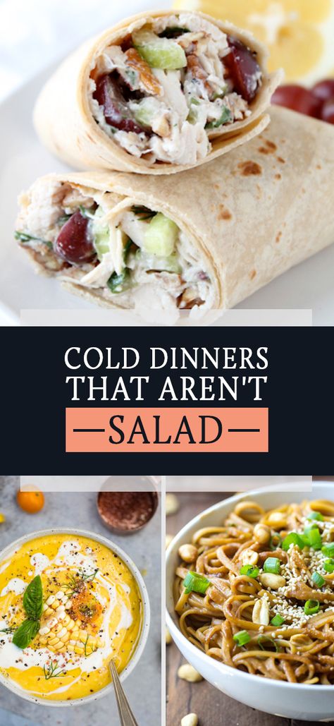 16 Cool And Refreshing Dinners That Aren't Salad Because hot food + hot weather is a bad combo. #dinnerideas Cold Dinners, Crockpot Summer, Cold Dinner Ideas, Hot Day Dinners, Meals Summer, Hot Weather Meals, Refreshing Recipes, Dinner Crockpot, Meals Dinner