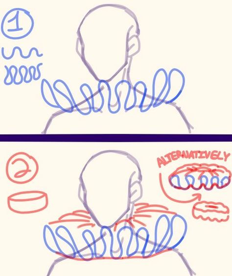 Jester Drawing Base, Drawing Base Reference 2 People, How To Draw Neck Ruffles, Clown Ideas Drawing, Short Woman Reference, How To Draw Clown Collar, Jester Art Reference, Clown Collar Drawing Reference, Jester Poses Drawing