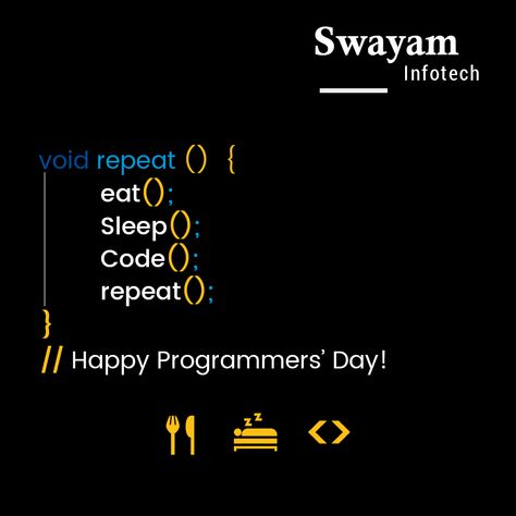 While being alive, we eat, we play, we enjoy, and most importantly we code. Happy Programmer’s Day to every coder out there. . . . #happyprogrammersday #happyprogramming #happycoding #programmer #programming #coding #developer #coder #webdeveloper #codinglife #technology #softwaredeveloper #programmers #programmerlife #tech #softwareengineer #php #programminglife #swayam #swayaminfotech Happy Programmers Day, Software Engineer, Software Development, Web Development, Programming, Coding, Technology, Quick Saves