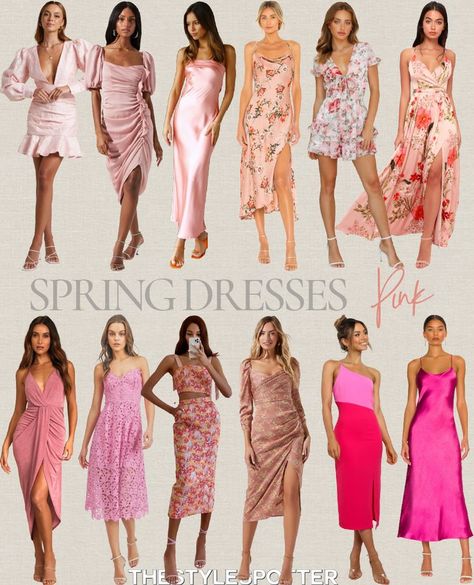 Spring Dresses: Pink 💖 No color screams spring time like pink! I’ve gathered my favorite affordable pink dresses for girls nights, date nights, wedding guests, or any occasion. Shop Pink Dresses For Girls, Beach Formal Dress, Wedding Shower Outfit, Beach Wedding Outfit Guest, Pink Wedding Guest Dresses, Wedding Guess, Beach Formal, Beach Wedding Outfit, Formal Dress Code