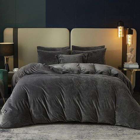 Amazon.com: SE SOFTEXLY Velvet Duvet Cover Queen Size, Soft Flannel Duvet Cover with Zipper Solid Breathable Silky Velour Comforter Cover, Cozy Winter Duvet Cover Set with 2 Pillowcases, 90" x 90", Dark Khaki : Home & Kitchen Velvet Duvet Cover, Orange Duvet Covers, Flannel Duvet Cover, Duvet Cover Queen, Velvet Duvet, Storing Blankets, Bedroom Night Light, King Duvet Cover Sets, Comforter Cover