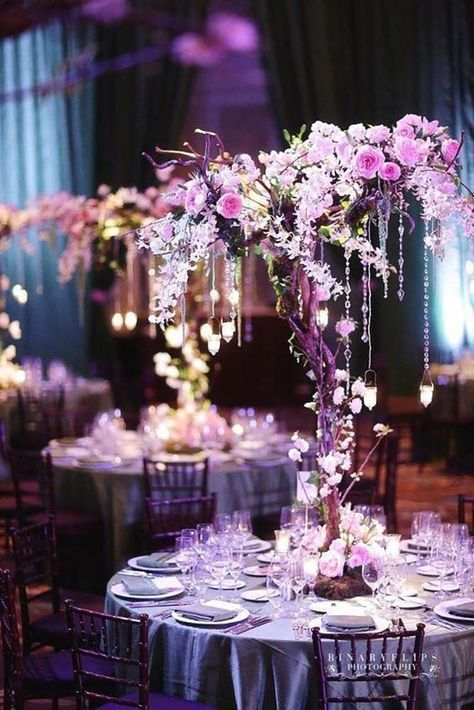 30 Whimsical Wedding Decor Ideas � whimsical wedding decor ideas tree centerpiece binaryflips photography #weddingforward #wedding #bride Enchanted Forest Theme, Whimsical Wedding Decorations, Tafel Decor, Enchanted Forest Wedding, Tree Centerpieces, Wedding Floral Centerpieces, 16 Birthday, Ballroom Wedding, Mod Wedding