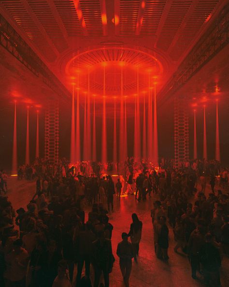 ArtStation - BLOOD MOON, beeple . Speakeasy Aesthetic, Modern Speakeasy, Merida Wedding, Hot Music, Nightclub Design, Fotografi Digital, Hal Decor, Red Lights, New Retro Wave