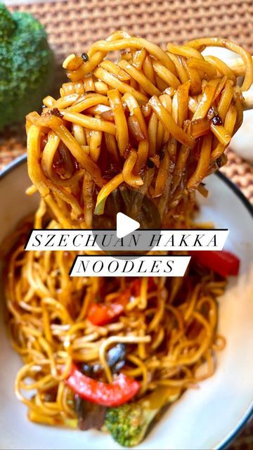 Disha Nayak on Instagram: "Szechuan Noodles 🔥 Follow for more recipes

Bringing back this recipe due to popular demand! You gotta try my Szechuan Hakka noodles- this dish is one of my favourites! ❤️

Full Recipe:
- in a pan sauté garlic, and a spoon of Szechuan chilli flakes (alternatively regular chilli flakes work)
- 1 medium onion diced 
- veggies/meat of choice
- Then once they are cooked add in the sauce and simmer for 5min
- add in noodles of choice simmer for 2min more and enjoy! You can garnish with more chilli oil and spring onions if you want

Sauce Recipe:
- 1/2 cup soy sauce
- 1/4 cup rice vinegar
- 1/3 cup water
- 1sp honey
- 1 sp Szechuan chilli paste (you can also use regular chilli paste)

#recipe #homemade #food #healthy #reels #foodie #easyrecipe #dinnerideas #cooking #f Chilli Paste Recipe, Szechuan Noodles, Peanut Noodles, Chilli Paste, Spicy Noodles, Low Fat Diets, Chinese Dishes, Chilli Flakes, More Recipes