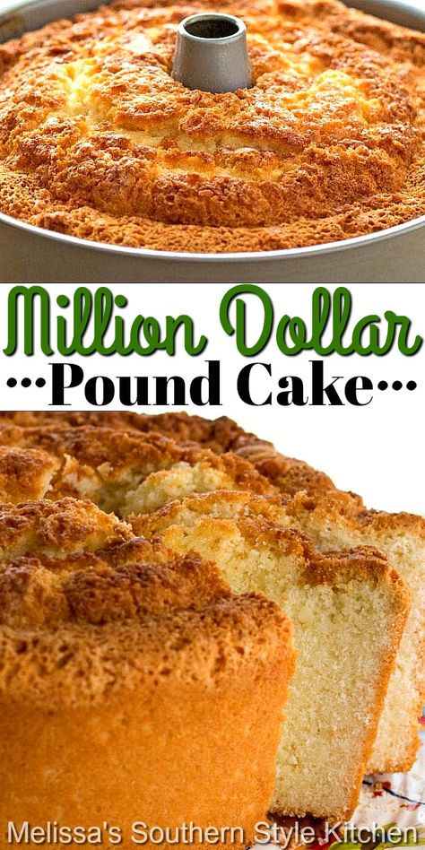 Turn simple pantry ingredients into this million dollar treat #milliondollarpoundcake #southernpoundcake #poundcakerecipes #bestpoundcakerecipe #vanillapoundcake #cakes #cakerecipes #buttercake #desserts #dessertfoodrecipes #southernfood #southernrecipes Million Dollar Pound Cake, Best Pound Cake Recipe, Southern Pound Cake, Harvey Wallbanger, Pound Cake Recipes Easy, Box Recipes, Diy Easy Recipes, Ginger Cake, Savory Cakes