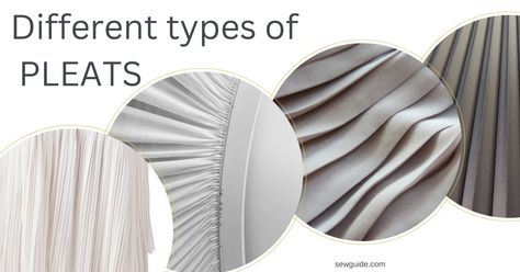 Pleated Bodice Pattern, Types Of Pleats Fashion, Different Types Of Pleats, Sunray Pleats, Types Of Pleats, Box Pleat Dress, Pleating Technique, Bib Tutorial, Pleated Skirt Pattern