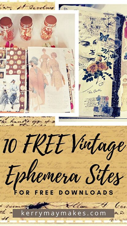 Vintage Ephemera Printables for Art Journaling and Planners (10 Free Digital Sites) Ephemera Printables, Journal Printables Free, Vintage Journals, Free Vintage Printables, Smash Books, Free Printable Art, Glue Book, Free Art Prints, Vintage Junk Journal