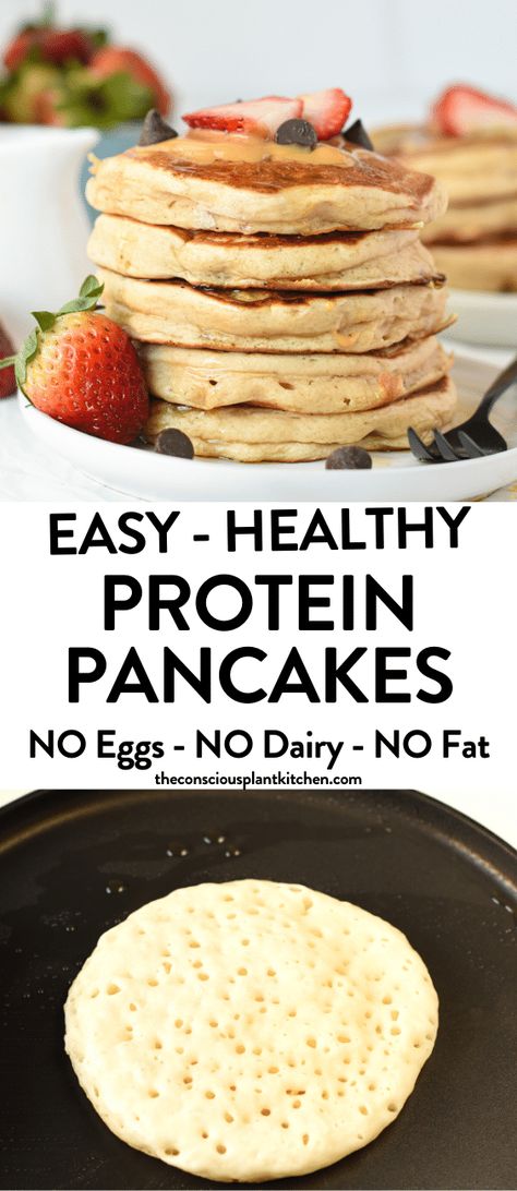 Easy Vegan Protein, Pasta Food Recipes, Healthy Protein Pancakes, Vegan Protein Pancakes, Easy Protein Pancakes, Vegan Pancakes Easy, Protein Powder Pancakes, Recipes Chili, Pasta Bread