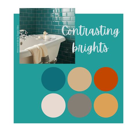 Pulling Together a Colour Scheme with Teal — The Interior Design Nook Teal Colour Scheme, Grey Colour Palette, Teal Tile, Teal Color Schemes, Mid Century Colors, Topps Tiles, Monochromatic Palette, Paint Effects, Teal And Grey