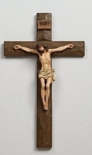 Wall Crucifixes – Catholic Book & Gift Store Catholic Cross, Jesus Christ Artwork, Wall Cross, Religious Cross, Romans 12, Wall Crosses, Brown Wood, Collectible Figurines, Jesus Christ