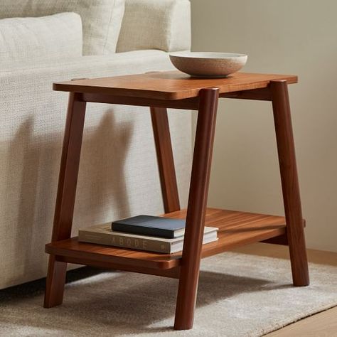 Modern Side Tables & End Tables | West Elm Side Table Wood Working, Midcentury Side Tables, Japanese Side Table, Japandi Side Table, Side Couch Table, Hardwood Nightstand, Side Tables In Living Room, Office Side Table, Modern Bedside Table Design