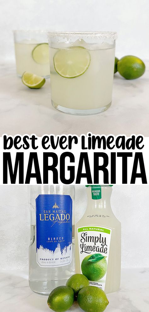 Limeade margarita with blanco silver tequila and Simply Limeade. Simply Limeade Margarita Pitcher, Margarita Recipes Using Limeade, Margaritas With Frozen Limeade, Limeade Margarita Recipe Pitcher, Pitcher Margarita Recipe Limeade, Best Margarita Mix To Buy, Simple Margarita Recipe On The Rocks, Easy Pitcher Margarita Recipe, Margaritas With Limeade