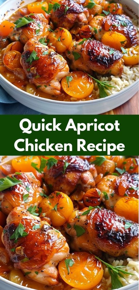 Want new BBQ food ideas? This Quick Apricot Chicken Recipe is ideal! A tasty apricot recipe and chicken recipe, perfect for your next barbecue. Apricot Chicken Recipes, Barbecue Side Dishes, Simple Family Meals, Apricot Recipes, Apricot Chicken, Bbq Ideas, Favorite Recipes Dinner, Yummy Chicken Recipes, Chicken Dishes Recipes