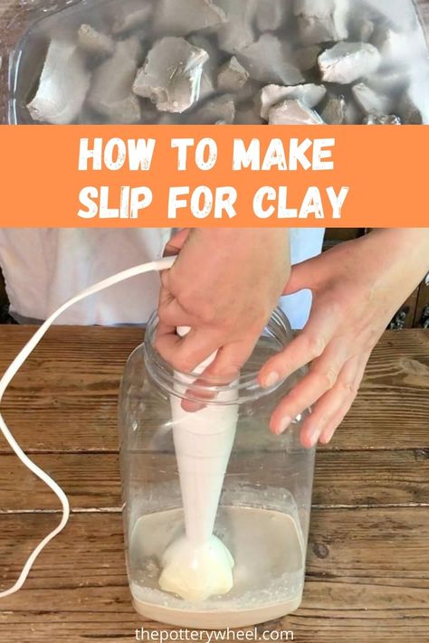 This article is all about how to make slip for clay.  Clay slip is simple to make, but it can be used for different purposes.  And you need to adjust the way you make slip for clay according to how you are going to use it.    This is a simple step by step guide with images and videos on how to make the perfect slip.  I cover 3 simple methods, which will help you make the idea clay slip for your potter projects.    Whether you are using your clay slip to join, decorate or cast your clay pottery. Learning Ceramics, Mason Stains, Mud Play, Pottery Slip, Ceramics Painting, Slip Decoration, Mud Pies, Clay Slip, Coil Pottery