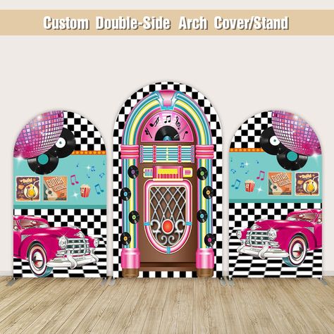 Your Shopping Cart – webackdrops Rock And Roll Party Decorations, 50s Party Decorations, Rock And Roll Party, Arched Backdrop, 50s Theme, 50s Theme Parties, Chiara Backdrop, 50s Rock And Roll, Rock N Roll Party