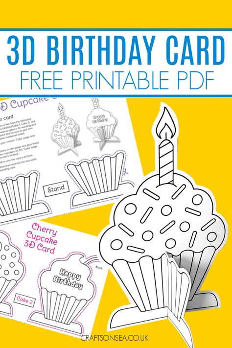 Birthday Card Craft Template (FREE Printable) Birthday Crowns For Kids Printable, Birthday Card Kindergarten, Birthday Certificate Printable Free, Birthday Card Templates Printable Free, Birthday Card Printable Free, Printable Birthday Cards Free, Kindergarten Birthday, Happy Birthday Teacher, Birthday Cards For Kids