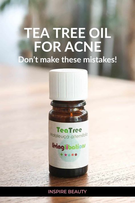 Tea Tree Oil For Acne (And The Mistakes To Avoid) - Inspire Beauty Remedy For Acne, Tea Tree Oil Uses, Tea Tree Oil For Acne, Natural Acne Remedies, Natural Acne, Acne Oil, How To Get Rid Of Pimples, Acne Remedies, Skin Remedies