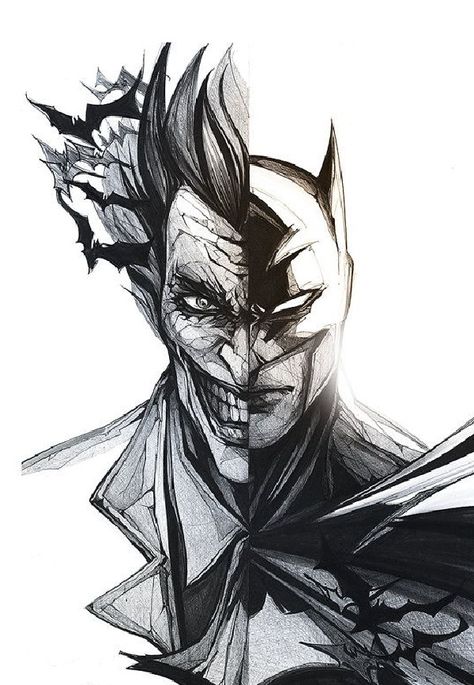 Joker vs Batman realistic sketch that you have never seen before. #jokerdrawing #joker #drawing #art #facedrawing #jokersketch #jokerpainting #painting #sketch #jokerdrawingeasy #jokerfacedrawing #creative #creativedrawing Joker Kunst, Art Du Joker, Joker Sketch, Joker Drawings, Batman Vs Joker, Batman Drawing, Batman Tattoo, Joker Face, Joker Batman