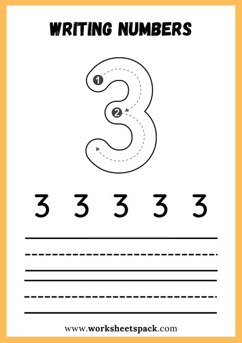 Writing Numbers Worksheet PDF, Write Number 3 Free Printable for Kids - Printable and Online Worksheets Pack 3 Worksheet Preschool, Number 3 Worksheet Preschool, Number 3 Worksheet, Writing Numbers Worksheet, Number Trace, Number Writing Worksheets, Jolly Phonics Activities, Preschool Number Worksheets, Worksheet Preschool