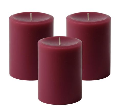 PRICES MAY VARY. 🌟 3 PACK PREMIUM QUALITY CANDLE SET: Each candle in this set has been meticulously crafted to ensure an unparalleled level of quality. Made from high-grade materials, these burgundy pillars guarantee a long-lasting and satisfying burning experience. 🎨 SOLID COLOR: Immerse yourself in the beauty of simplicity with our solid color burgundy pillar candles. Their elegant and timeless design effortlessly complements any aesthetic, making them an ideal choice for weddings, hotel lob Unscented Candles, Versatile Aesthetic, Elegant Centerpieces, Red Candles, Diy Centerpieces, Colorful Candles, Best Candles, Paraffin Wax, Pillar Candle