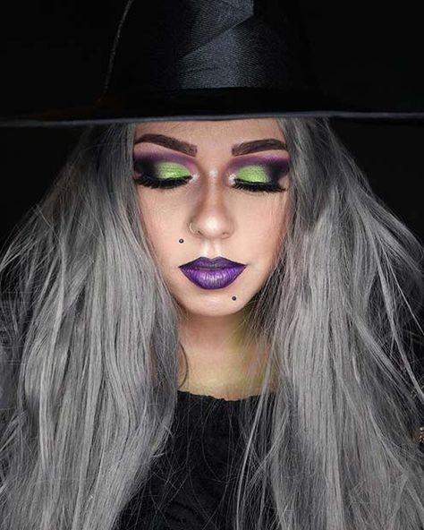 Simple Witch Makeup, Easy Diy Halloween Makeup, Pretty Witch Makeup, Halloween Makeup Looks Easy, Halloween Makeup Diy Easy, Makeup Looks Easy, Witchy Makeup, Halloween Makeup Witch, Halloween Make-up Looks