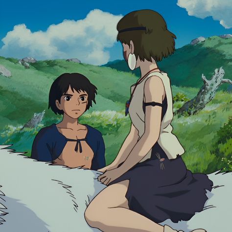 Princess Mononoke San, Mononoke Anime, Hayao Miyazaki Movies, Personajes Studio Ghibli, Studio Ghibli Characters, Howl And Sophie, Ghibli Artwork, Studio Ghibli Movies, Studio Ghibli Art