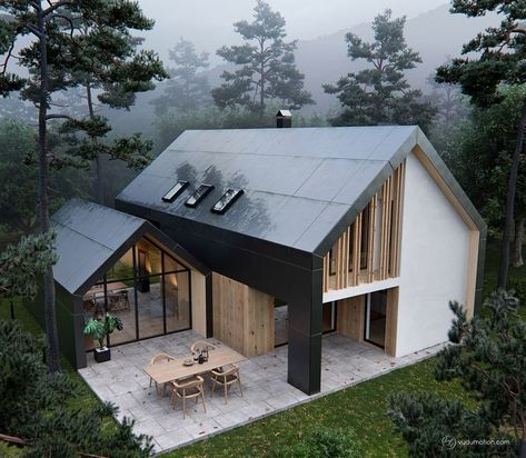 A House In The Woods, Labas Ng Bahay, Casa Container, Small Houses, Design Exterior, घर की सजावट, Modern Houses, House Goals, Design Case