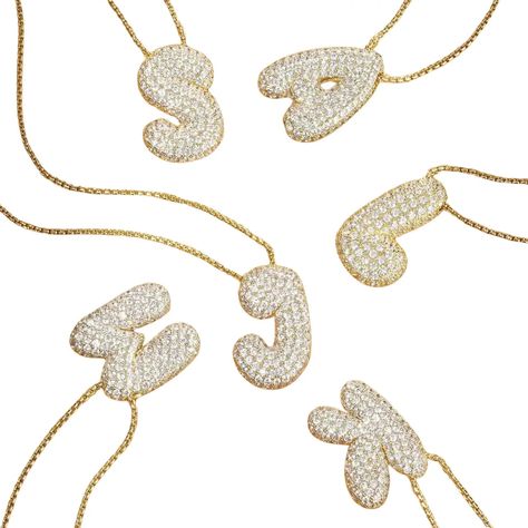 This 18k Gold Initial Necklace is a timeless classic. Inspired by Hailey Bieber, Each necklace is designed to stand out with its delicate bubble style lettering. It makes an ideal gift for any special occasion. 18" Chain length with a 2" extender Initial size: 1.12" Hailey Beiber Necklace, Hailey Bieber Necklace, Bubble Letter K, Bride Party Dress, Bubble Letter Necklace, Jewlery Earrings, Gold Initial Necklace, Bubble Letter, Bubble Style