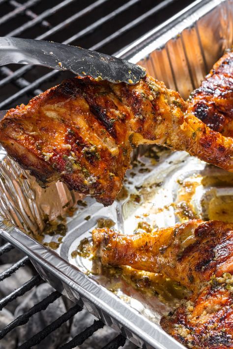 This intensely flavored grilled chicken gets its punch from two dried seasonings from the Puerto Rican pantry: adobo and sazón, a mixture that includes all the ingredients of adobo as well as achiote, dried onion, cumin, and more herbs. Sazon Recipe, Flavored Chicken, Cooks Country Recipes, Granulated Garlic, Country Recipes, America's Test Kitchen Recipes, Adobo Chicken, America's Test Kitchen, Cooks Illustrated