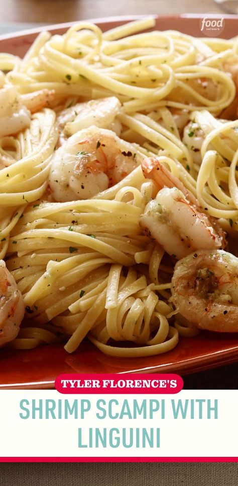 Shrimp Scampi With Linguini, Shrimp Scampi Linguini, Shrimp Linguini, Garlic Shrimp Scampi, Shrimp And Pasta, Roasted Tomato Pasta, Shrimp Scampi Pasta, Easy Pasta Recipe, Shrimp Linguine