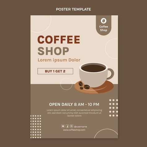 Cafe Posters Design, Poster For Coffee Shop, Coffee Discount Poster, Coffee Shop Banner Design Ideas, Coffee Poster Illustration, Coffee Template Design, Coffee Poster Ideas, Coffe Shop Poster, Cafe Poster Design Coffee Shop