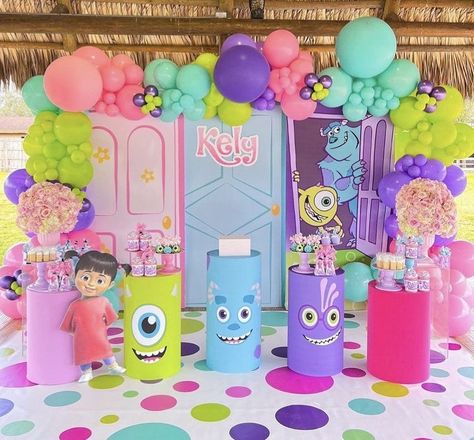 Monster Inc Party Ideas, Monsters Inc Baby Shower, Whimsical Theme, Monsters Inc Baby, Monster Inc Birthday, Baby Birthday Themes, Monster Inc, Monster Birthday Parties, Bday Party Theme