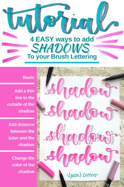 How To Shade Lettering, Shadow Font Hand Lettering, How To Shadow Letters, Hand Lettering Shadow, Shadow Lettering Alphabet, Letter Shadowing, Shadow Calligraphy, Shadowing Letters, Hand Lettering Ideas