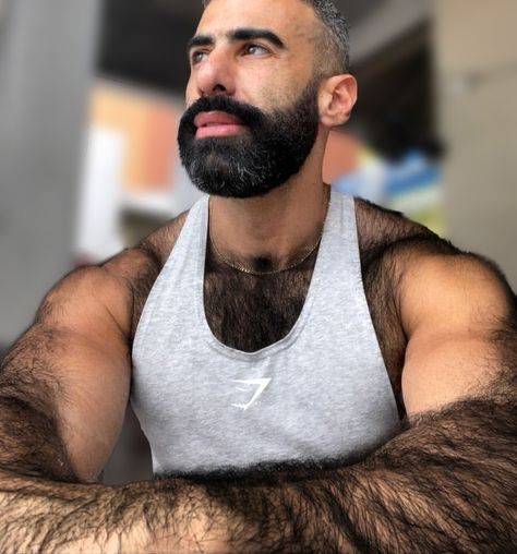 Hairy Male Big Beard Styles, Large Muscular Men, Big Beards Men, Men Chest Hair, Modern Beard Styles, Ginger Hair Men, Neck Beard, Handsome Bearded Men, Bald With Beard