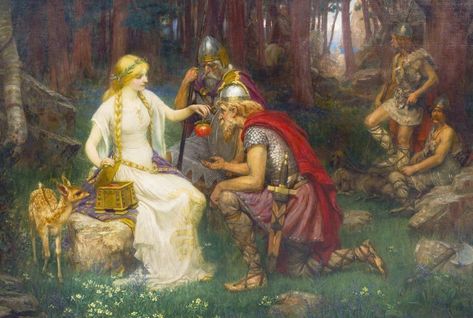 Idunna and the "Golden Apples" - myth and culinary history | Jenn Campus Author Official Norse Goddess, Norse Myth, Norse Pagan, Historia Universal, Golden Apple, Norse Vikings, Mythology Art, Viking Age, Norse Mythology