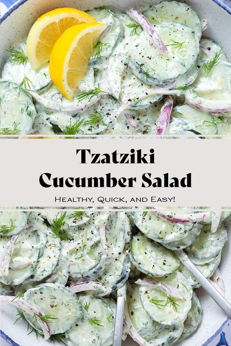 German Cucumber Salad, Summer Potluck, Creamy Cucumber Salad, Creamy Cucumbers, Cucumber Recipes Salad, Cucumber Recipes, Fresh Dill, Cucumber Salad, Healthy Salads