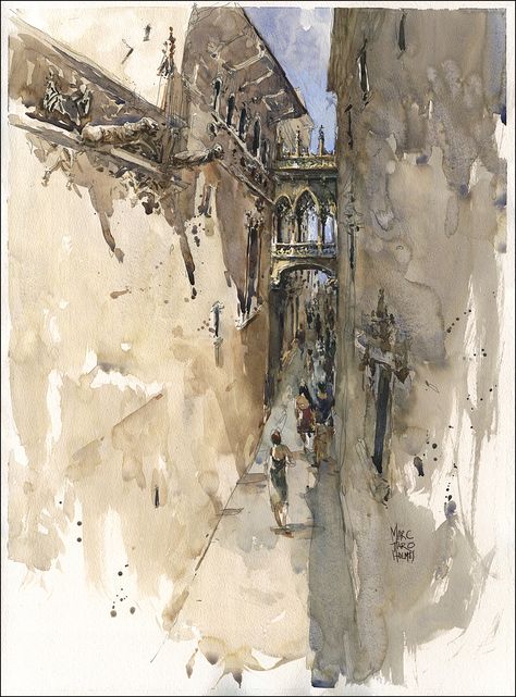 Marc Holmes - Barcelona (Urban Sketchers) Watercolour Inspiration, Travel Sketches, Urban Sketchers, Watercolor Sketch, Urban Sketching, Watercolor Inspiration, Architecture Sketch, Urban Landscape, Watercolor Landscape