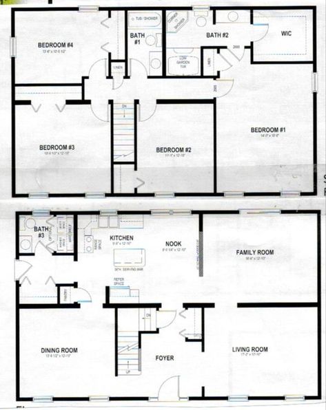 2 story polebarn house plans | Two-Story Home Plans – House Plans and More: House Plans 2 Story, 5 Bedroom House Plans, Barndominium Plans, Floor Plans 2 Story, Basement House Plans, Two Story House Plans, Pole Barn House Plans, Two Story House, House Plans One Story