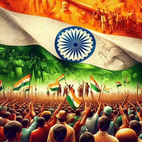 Premium Photo | A large crowd of people are gathered together in front of a flag that says india India Flag Aesthetic, Independence Photos, Tiranga Flag, Dharma Chakra, 3d Butterfly Wall Art, Muslim Photos, Avengers Cartoon, Motor Generator, Flower Background Design