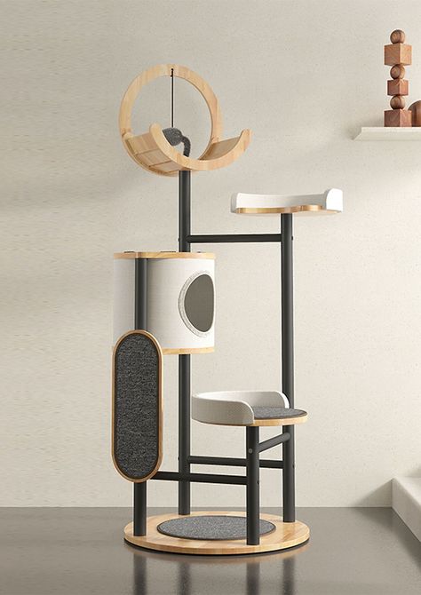 Minimalist Cat Furniture, Cat Set Up In Apartment, Cute Cat Accessories, Furniture For Cats, Pet Friendly Furniture, Cat Tree Designs, Diy Chat, Cat Furniture Design, Modern Cat Bed