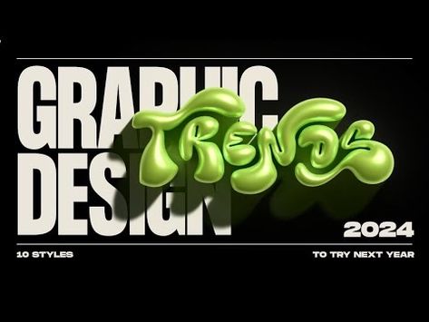 2024 Graphic Design Trends - Top 10 Styles Broken Down - YouTube Latest Graphic Design Trends, Futuristic Typography, Latest Graphic Design, Mises En Page Design Graphique, Creative Typography Design, Graphic Design Style, Free Logo Design, Design Club, Graphic Design Styles