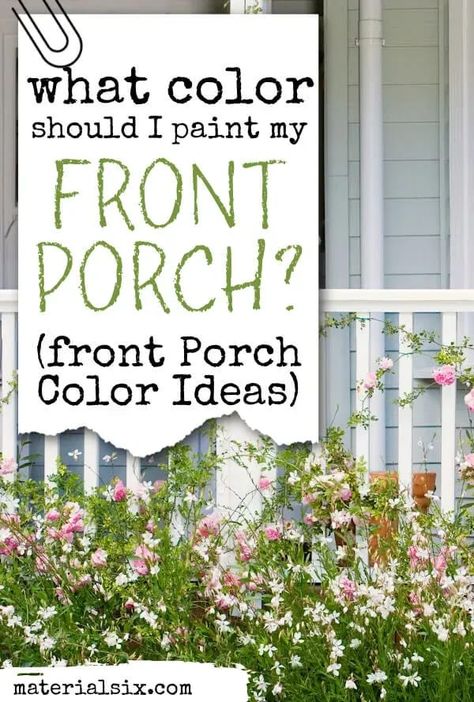 In this post, we have compiled a list of 12 best front porch paint color ideas. These colors will bring a unique touch to your house. Porch Colors For Tan House, Front Porch Colors Scheme, Front Porch Color Scheme Farmhouse, Porch Railing Color Ideas, Painted Concrete Front Porch Ideas, Wood Front Porch Paint Ideas, Porch Different Color Than House, Painted Porch Railing Ideas, Porch Floor Colors Painted