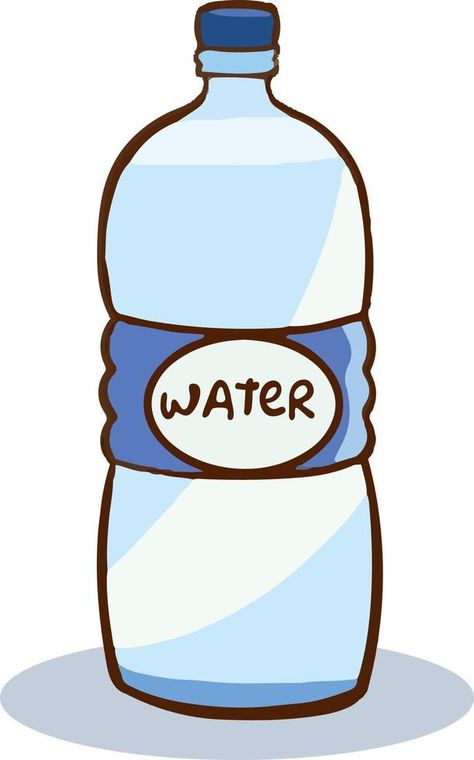 Plastic Bottles Art, Water Bottle Clipart, Water Bottles Aesthetic, Ice Cube Png, Bottles Illustration, Water Bottle Drawing, Water Bottle Aesthetic, Water Bottle Cartoon, Drink Drawing