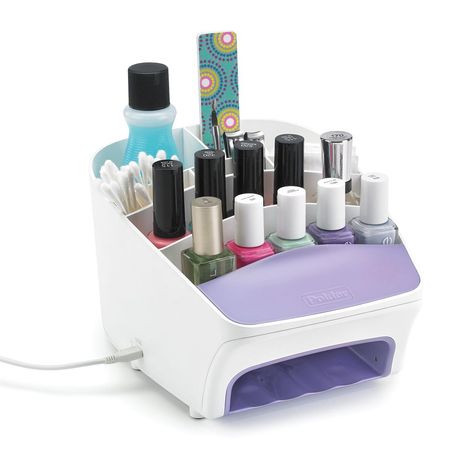 Nail Station Creating an at-home manicure has never been easier. The Nail Station is the 3-in-1 dryer, light and storage solution for creating salon perfect nails at home. Add a couple of your favorite polishes and this makes a great gift! #nails #nailart #nailpolish #nailpolishstorage #beauty #giftideas #giftsforher Nail Tech Station, Nail Tech Station At Home, Manicure Station, Organized Bathroom, Nail Station, Nail Dryers, Nail Polish Storage, Baddie Tips, Cosmetic Sets