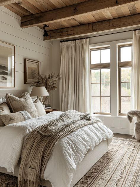 Modern Farmhouse Bedrooms, Modern Farmhouse Bedroom Ideas, Farmhouse Bedroom Ideas, Modern Farmhouse Bedroom, Bedroom Decor Cozy, Sopot, Farmhouse Bedroom Decor, Farmhouse Bedroom, Master Bedrooms Decor