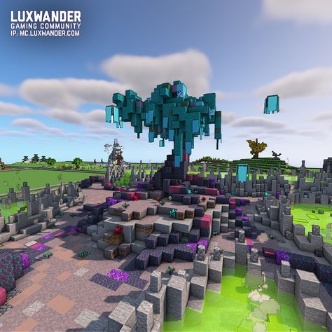 Minecraft Alien Build, Minecraft Lager, Minecraft Crystal Build, Terraforming Minecraft, Minecraft Alien, Minecraft Terraforming, Minecraft Space, Minecraft Landscape, Minecraft Tree