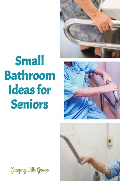 Small bathrooms can be difficult to work around for older adults with limited mobility. So here, we will be your helpful guide on how to make small bathrooms more functional for seniors and the elderly. #grayingwithgrace #seniors #eldercare #smallbathroom #smallbathroomforseniors Ada Approved Bathrooms, Senior Bathroom Ideas, Bathroom For Elderly Design, Bathrooms For Seniors, Elderly Bathroom Ideas, Handicapped Bathroom Ideas, Bathroom For Elderly, Aging In Place Bathroom, Senior Citizen Housing