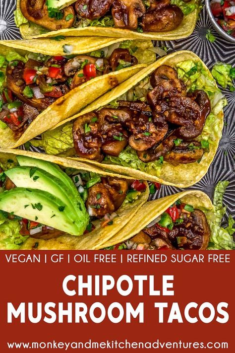 Vegan Mexican Dinner Recipes, Mushroom Tacos Vegetarian, Vegan Mushroom Tacos Recipes, Plant Based Tacos Recipes, Mushroom Tacos Vegan, Mushroom Tacos Recipes, Plant Based Tacos, Vegan Mushroom Recipes, Vegan Tacos Recipes