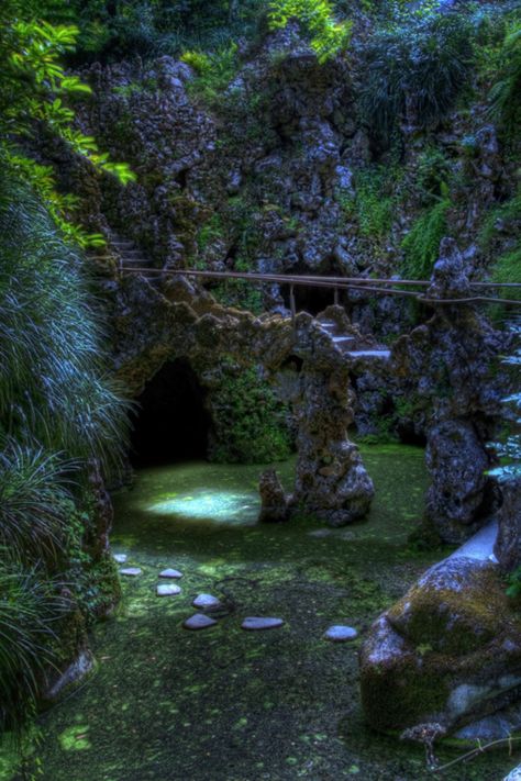 Footbridge, Sintra, Portugal Lush Cave, Minecraft Biome, Element Project, Dr Wardrobe, Drømme Liv, Mystical Forest, Character Inspo, Green Forest, A Bridge